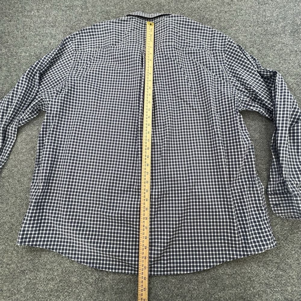 Jos. A. Bank Executive Collection XXL Navy White Gingham Check Button Down Shirt - Picture 5 of 6